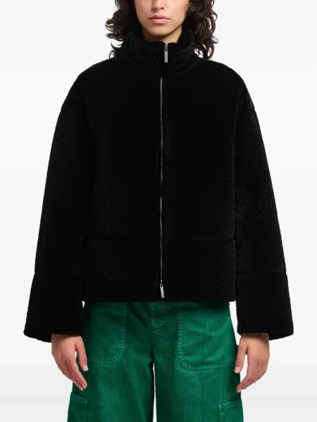 Sametová bunda Emporio Armani černá