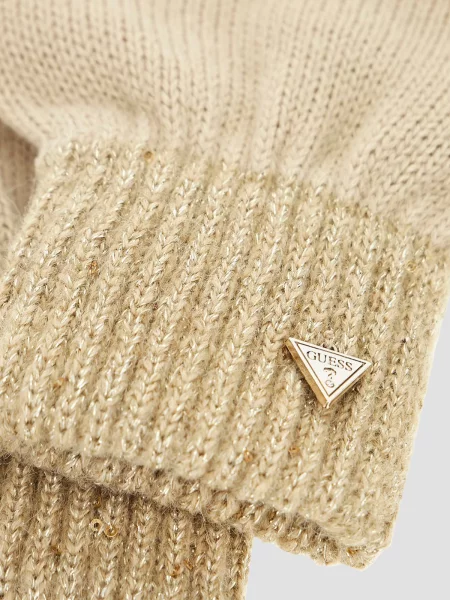 Перчатки Guess бежевые