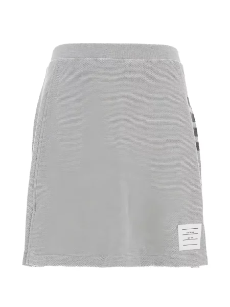 Mini fusta mini Thom Browne mini cu autograf gri