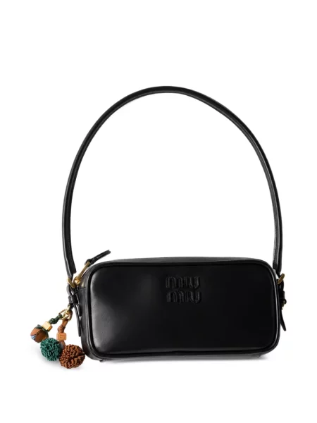 Pandantiv Miu Miu din piele negru