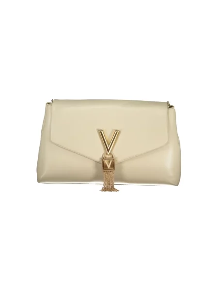 Lniana torebka crossbody Valentino Bags beżowa