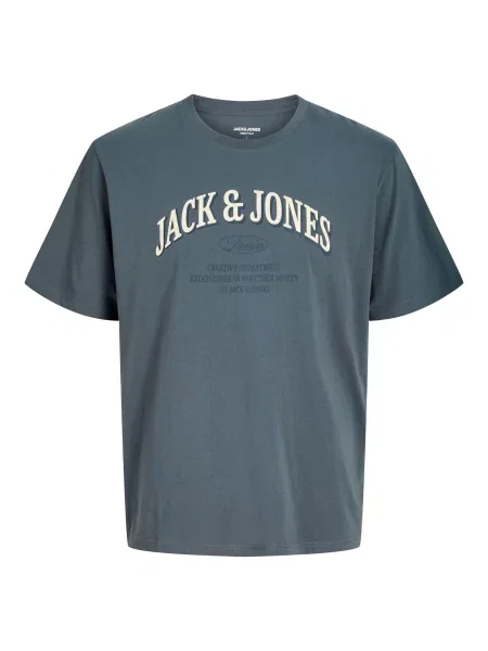 JACK & JONES Tricou JJEDENVER gri metalic / gri grafit / murdar alb