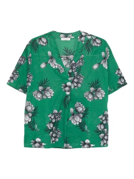 Bluză Marc O'polo cu model floral cu imagine cu decolteu în V verde