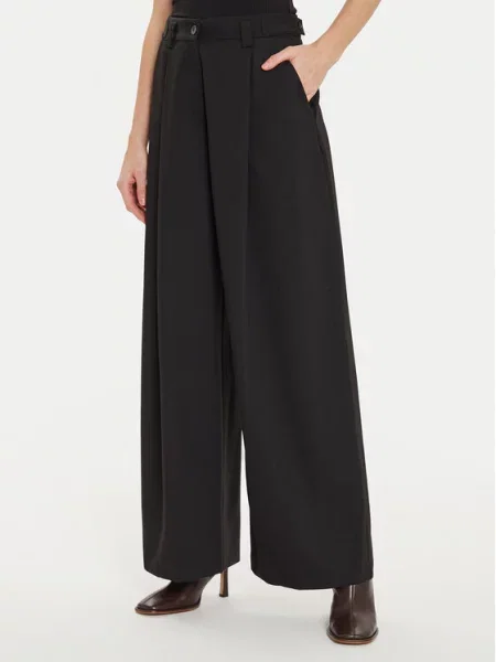 Imperial Штани палаццо Wide Leg чорний