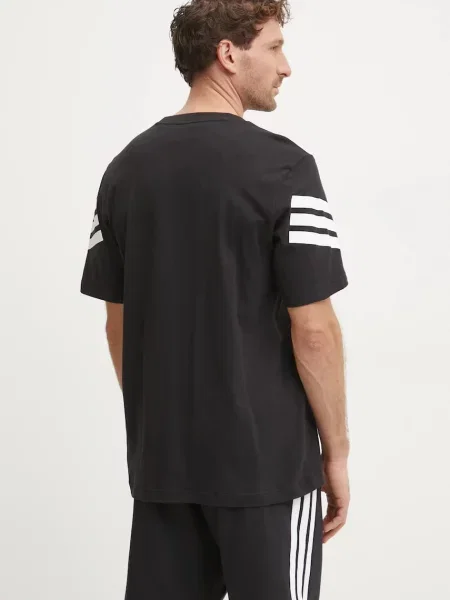 Adidas póló Future Icons férfi nyomott mintás fekete