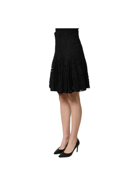 Spódnica mini Dolce And Gabbana koronkowa czarna