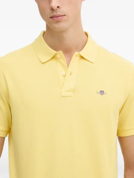 Tricou polo Gant cu broderie galben