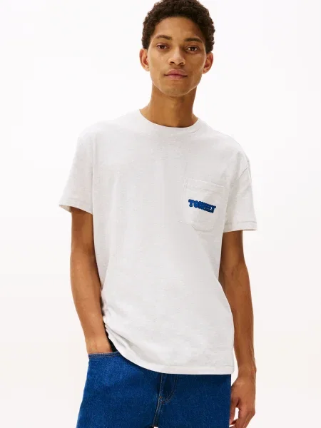 Tommy Jeans Tricou deschis gri