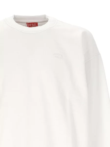 Hanorac crewneck Diesel cu imagine alb