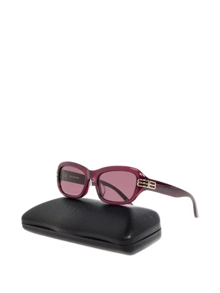 Γυαλιά ηλίου οβάλ Balenciaga Eyewear με αυτόγραφο μωβ
