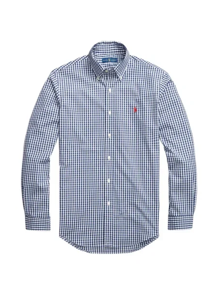 Matlasat tricou polo Polo Ralph Lauren cu decolteu rotund cu autograf roșu