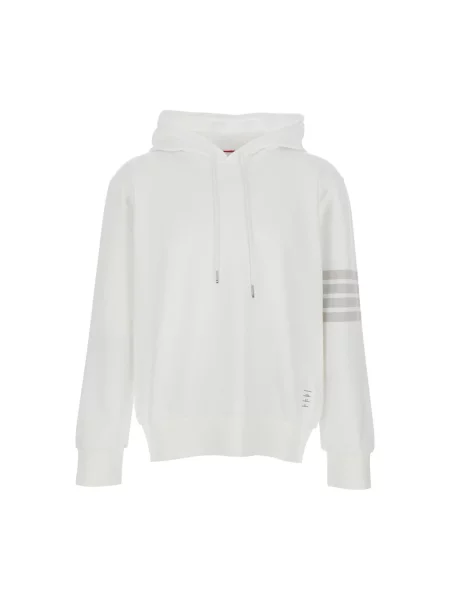 Bluza z kapturem Thom Browne biała