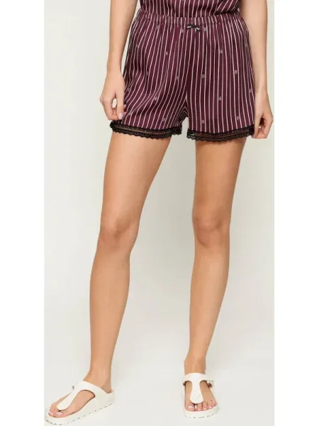 Hugo Bodywear Pantaloni scurți de pijama UNIQUE | Relaxed fit bordo