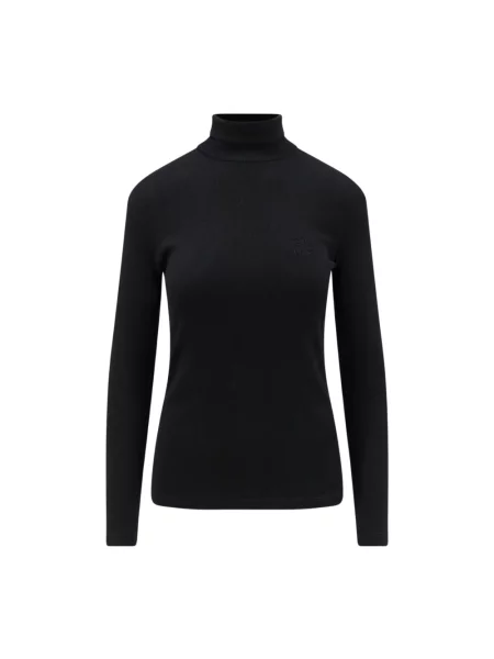Sweter z golfem Max Mara wełniany do golfa czarny