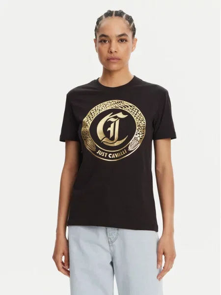 Just Cavalli Футболка Regular Fit чорний