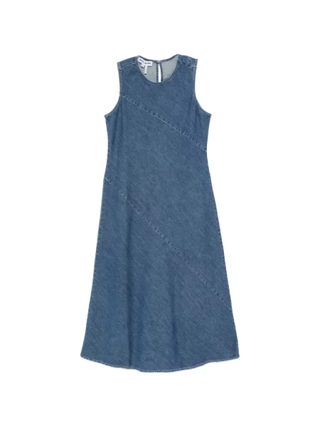 Rochie midi Dkny fără mâneci albastru