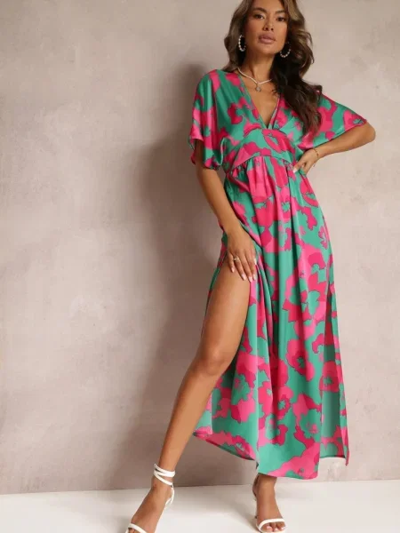 Rochie Clos Maxi cu Decupaje Aleri verde