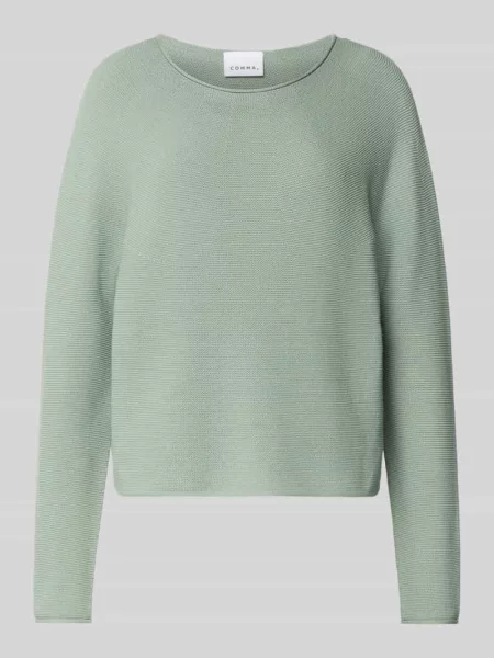 Sweter z dzianiny z okrągłym dekoltem Comma