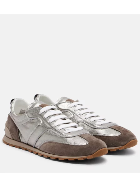 Sneakerși Brunello Cucinelli din piele de căprioară