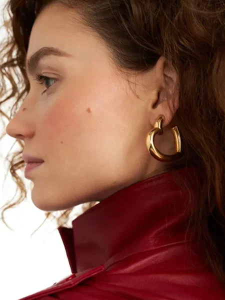 BERRIES náušnice dámske pozlátené strieborné HEART MINI Earrings