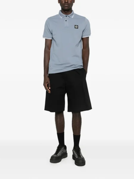 Polo Stone Island cu strasuri albastru