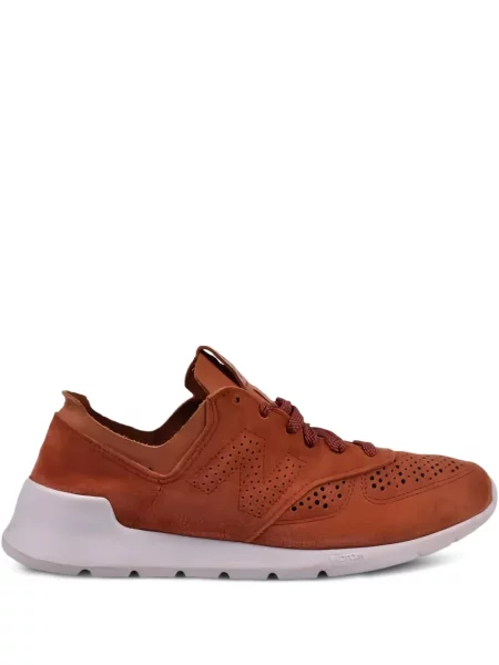 Szarvasbőr sneaker New Balance narancsszínű