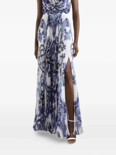 Rochie Dolce & Gabbana cu imagine plisată de costum albastru