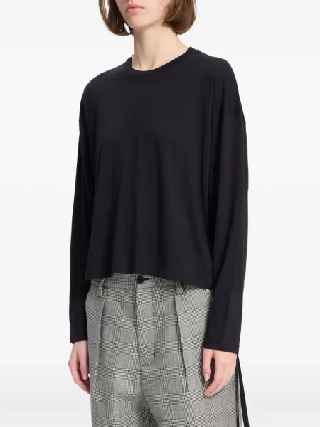 Lung tricou Ann Demeulemeester cu imagine negru