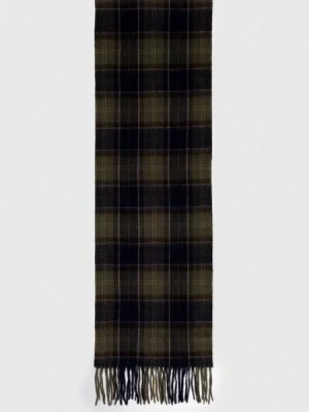 Barbour sál és kesztyű sötétkék mintás zöld