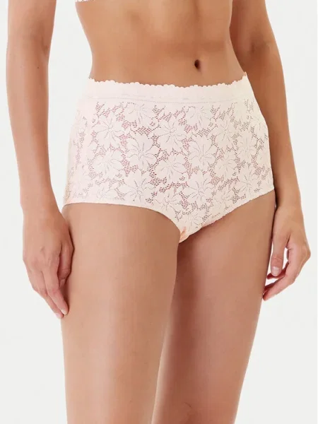 Selmark Класически бикини с висока талия бежов