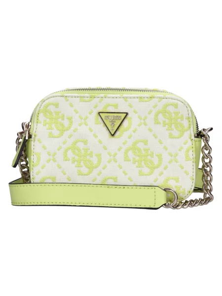 Torebka crossbody Guess skórzana zielona