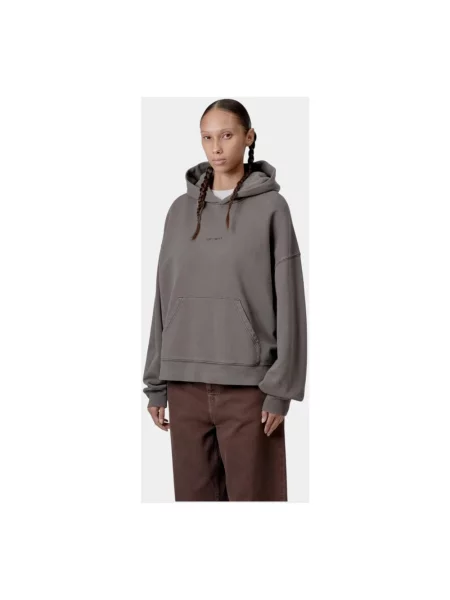 Bluza z kapturem Carhartt Wip z kapturem szara