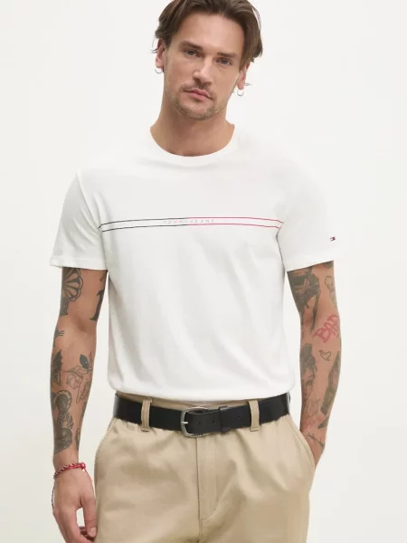 Къс тениска Tommy Jeans бяло