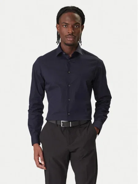Calvin Klein Košeľa Essential Tmavomodrá modrá