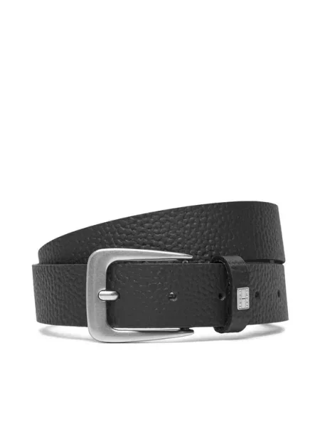 Kožený opasok Tommy Jeans čierna