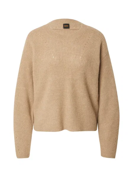 BOSS Orange Sveter Fenne brokátová oranžová