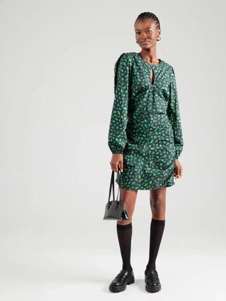 Fabienne Chapot Rochie Maartje verde / verde închis / negru alb