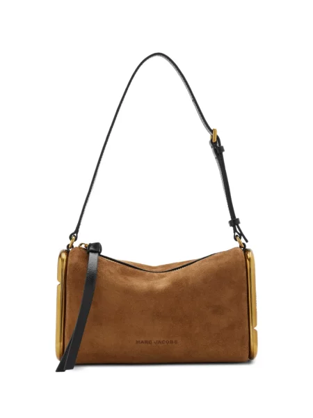 Geantă Marc Jacobs din piele de căprioară maro