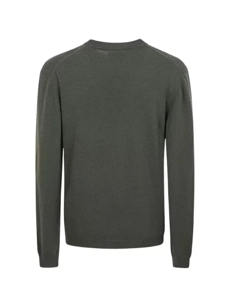 Pulover Woolrich de lână cu decolteu rotund verde