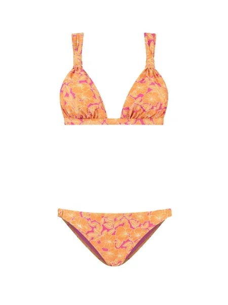 Shiwi Costum de baie două piese portocaliu / roz alb