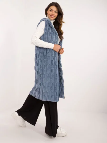 Vestă Fashionhunters albastru