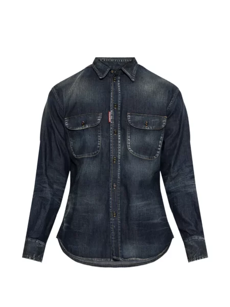 Cămașă de blugi Dsquared2 din piele albastru