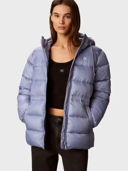 Джинсова куртка Calvin Klein Jeans з лого блакитна