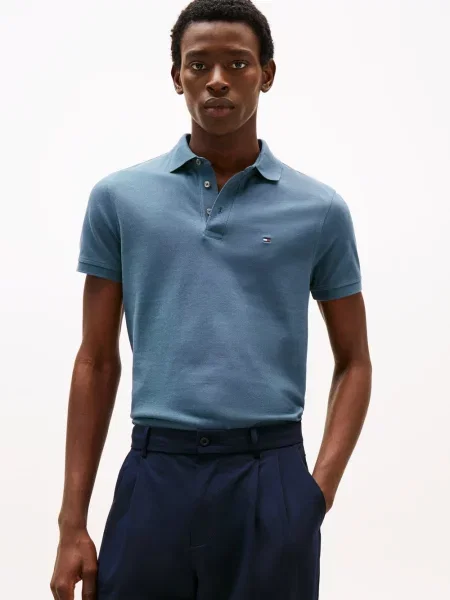 Tommy Hilfiger koszulka polo Mężczyźni jednolity M niebieski