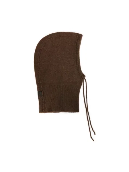 Szal Mm6 Maison Margiela wełniana z logo brązowa