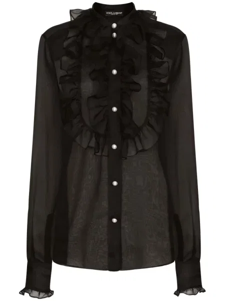 Bluză Dolce & Gabbana de mătase negru