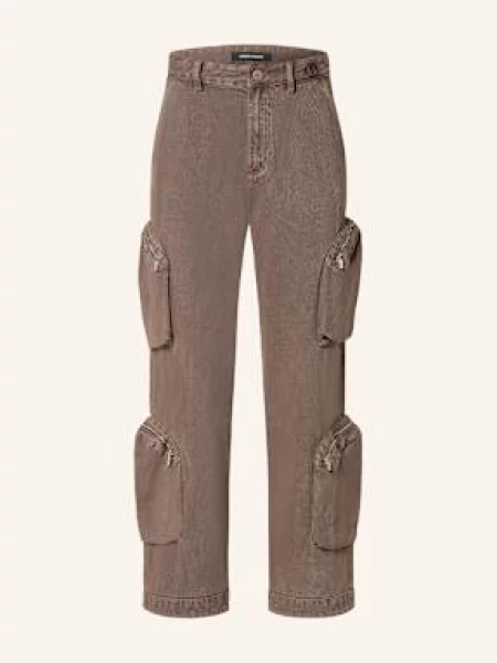 Pegador Cargo Džíny Yarvite Regular Fit tmavě hnědá