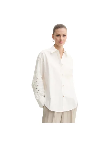 Forte Forte koszula relaxed z kołnierzykiem klasycznym shirt biały