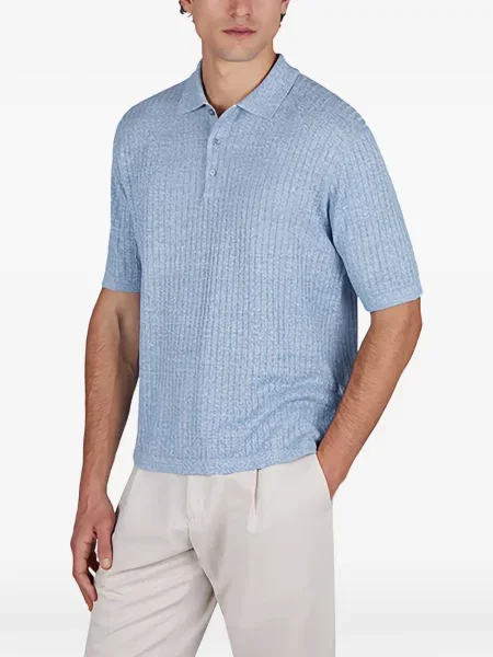 Πλευρωτός polo Paul & Shark μπλε
