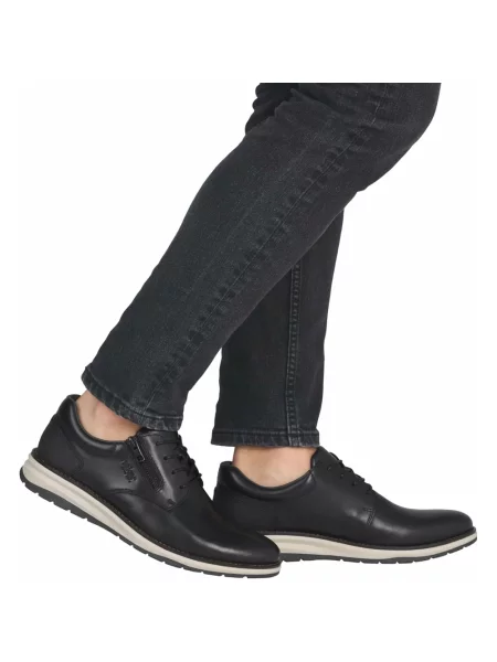 Sneakersy Rieker skórzane czarne